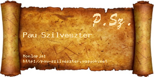 Pau Szilveszter névjegykártya